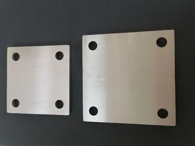 Ankerplatte Edelstahl geschliffen Korn 240 Kopfplatte Fußplatte Zuschnitte V2A