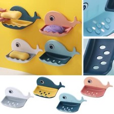 Small Whale Shaped Soap Box Hanging Suction Cup Shelf: