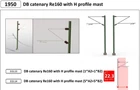 * DE - N-Train - ref.215.13 - DB H-Profile Masts with Re160 Boom (2 pieces)