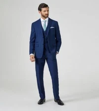 Skopes Kennedy 3 Piece Suit Royal Blue 42R rrp £194 TD028 DD 10