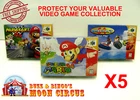 5x NINTENDO 64 N64 CIB GAME BOX - CLEAR PROTECTIVE BOX PROTECTOR SLEEVE CASE