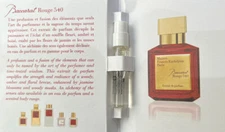 Maison Francis Kurkdjian Baccarat Rouge 540 extrait de parfum Factory Sample 2ML