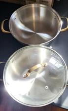 (2) LOLYKITCH 11 Inch Tri-Ply Stainless Steel Sauté Pan One With Lid 3.5 QT 