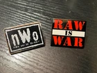 RAW IS WAR + NWO Logo WWF Attitude Metal Enamel Pin Badge Retro Wrestling WWE