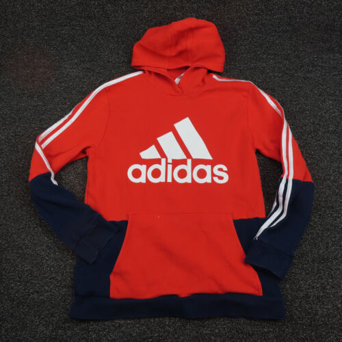 Adidas Hoodie Youth XL Extra Large Orange & Navy Blue Long Sleeve Gym Boys - Picture 1 of 10