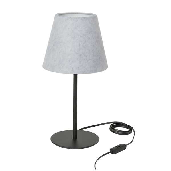 Eglo Alsager Tischlampe Nachttischlampe 20X39,5 Cm E27 Stoffschirm Grau Modern-image