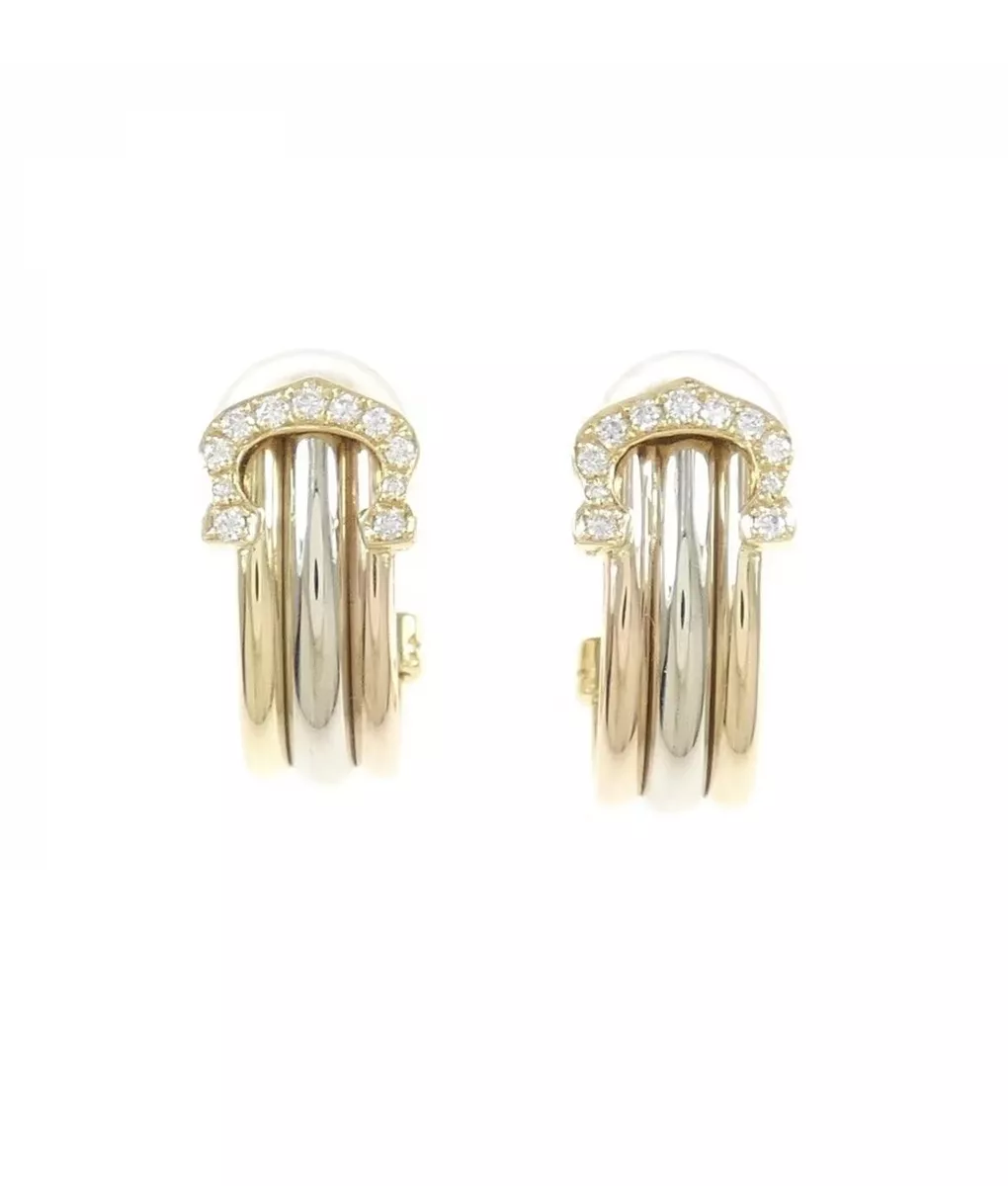Cartier tri cheap color earrings