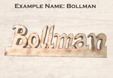 Custom Personalized Name Sign - Handmade Wood Cut Name - Finished Engraved Decor