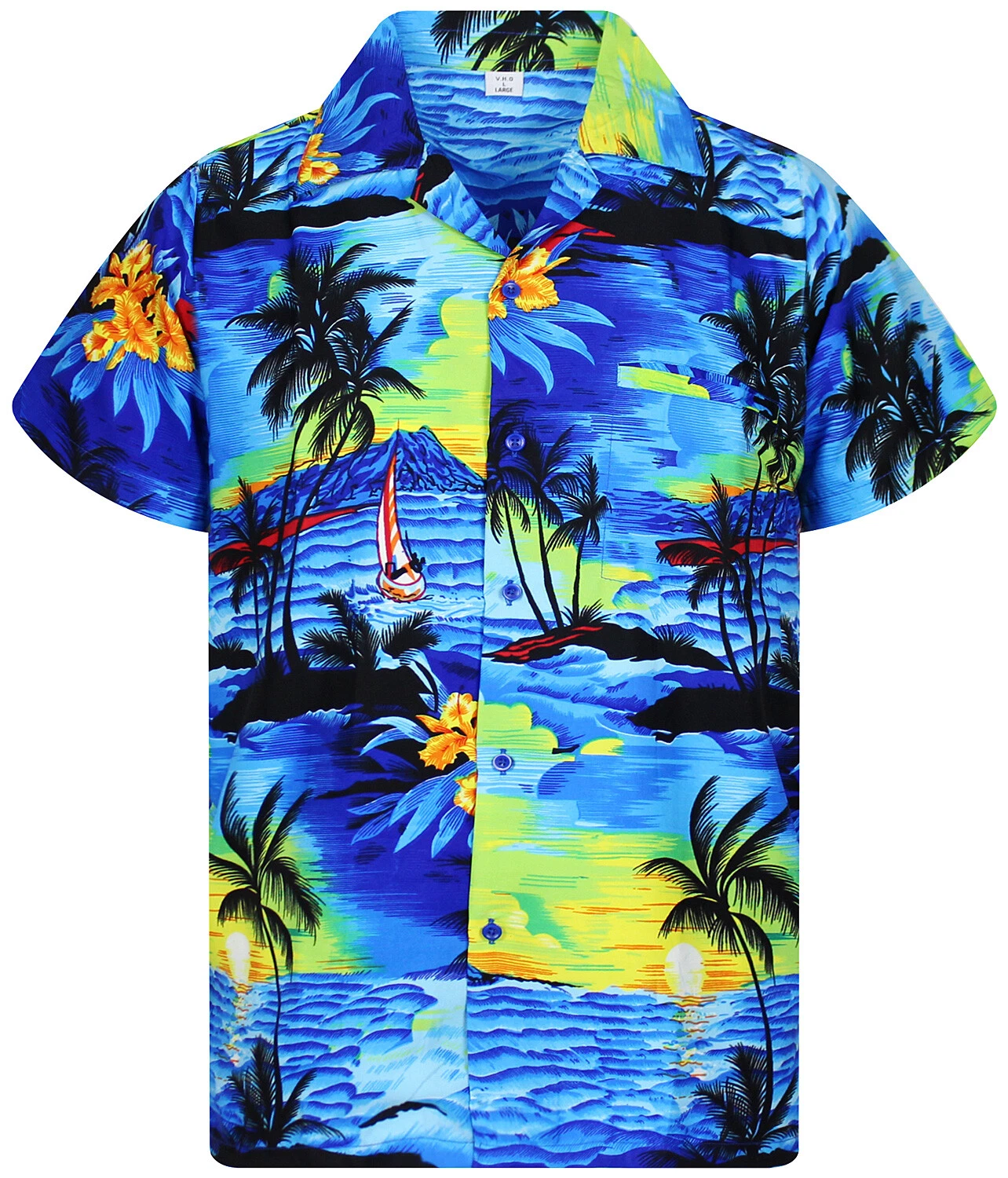 Funky Hawaiian Shirt Surf Blue