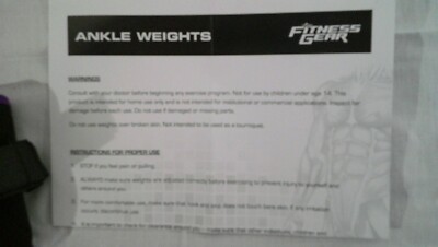 Fitness Gear Ankle Weights Comfort Fit 2x2.5lb