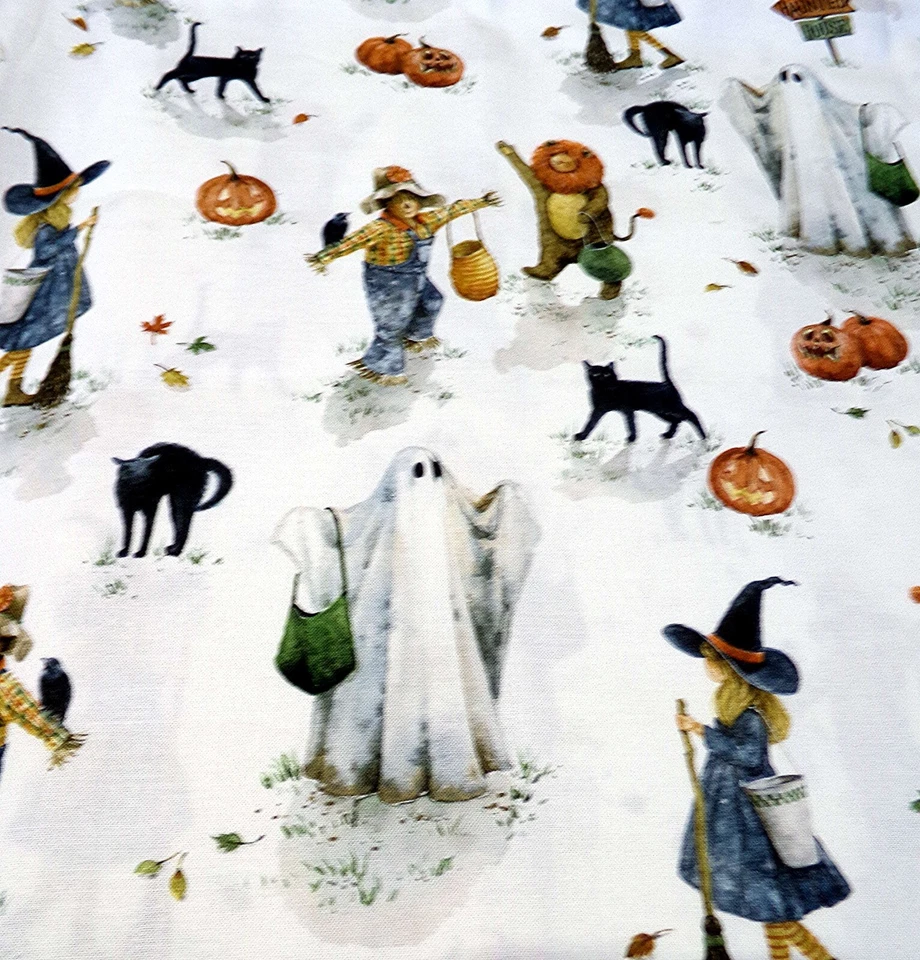 Black Cat Trick or Treat Lion Costume Ghost lJack O Lantern Girl in Witch Hat - Image 4 of 4