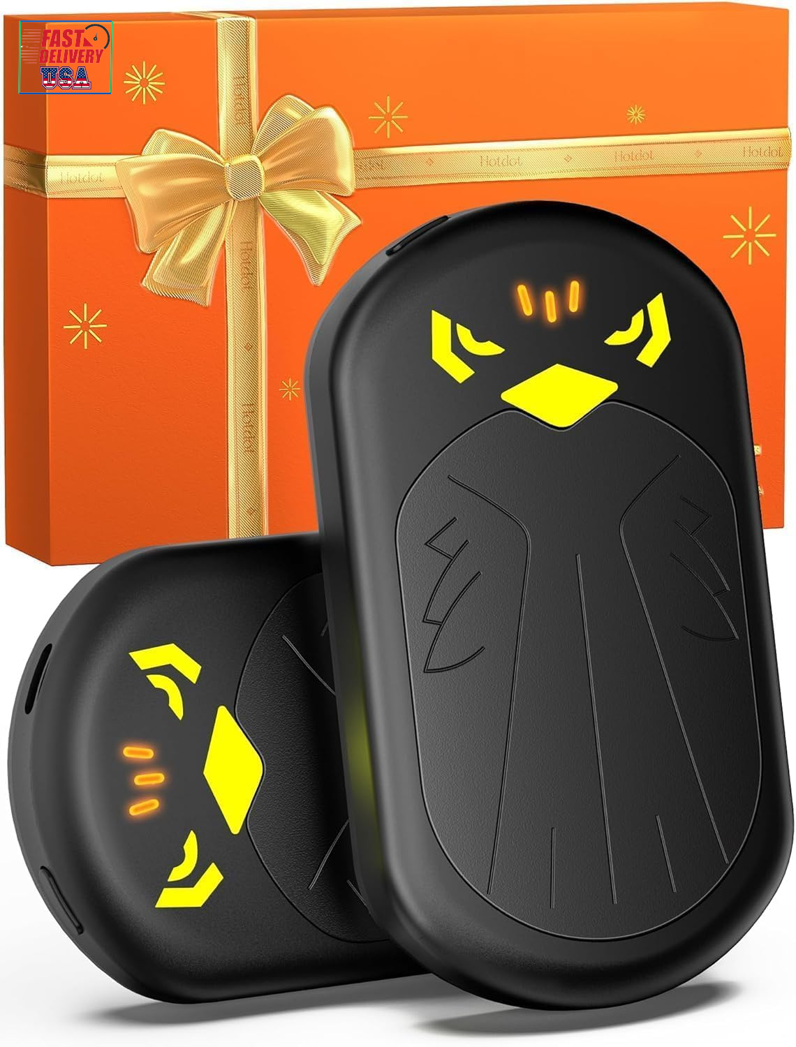 Paquete de 2 calentadores de manos recargables, calentadores de manos eléctricos de 6400 mAh, chips inteligentes AI