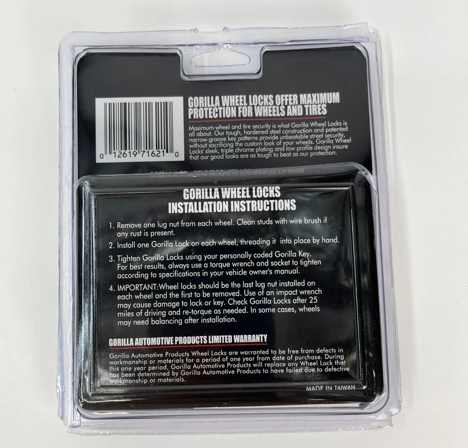 Cerraduras Rueda Gorilla 12mm x 1.25 Rosca Bellota Cromo 12x1.25 71621N NUEVO Foto 3 de 4