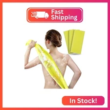 ARCH&M Japanese Exfoliating Towel for Body & Back (3-Pack) Korean Style Scrub Cl