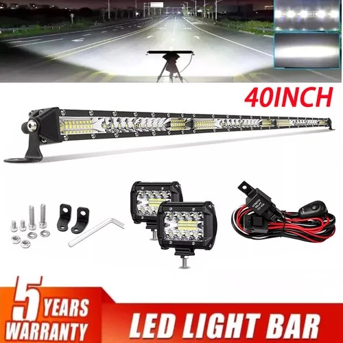 Barra led 40" pulgadas combo juego barras de luz LED para camioneta todoterreno.