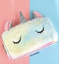 Furry Pink And Blue Unicorn Wallet - Cute Unicorn Purse NEW