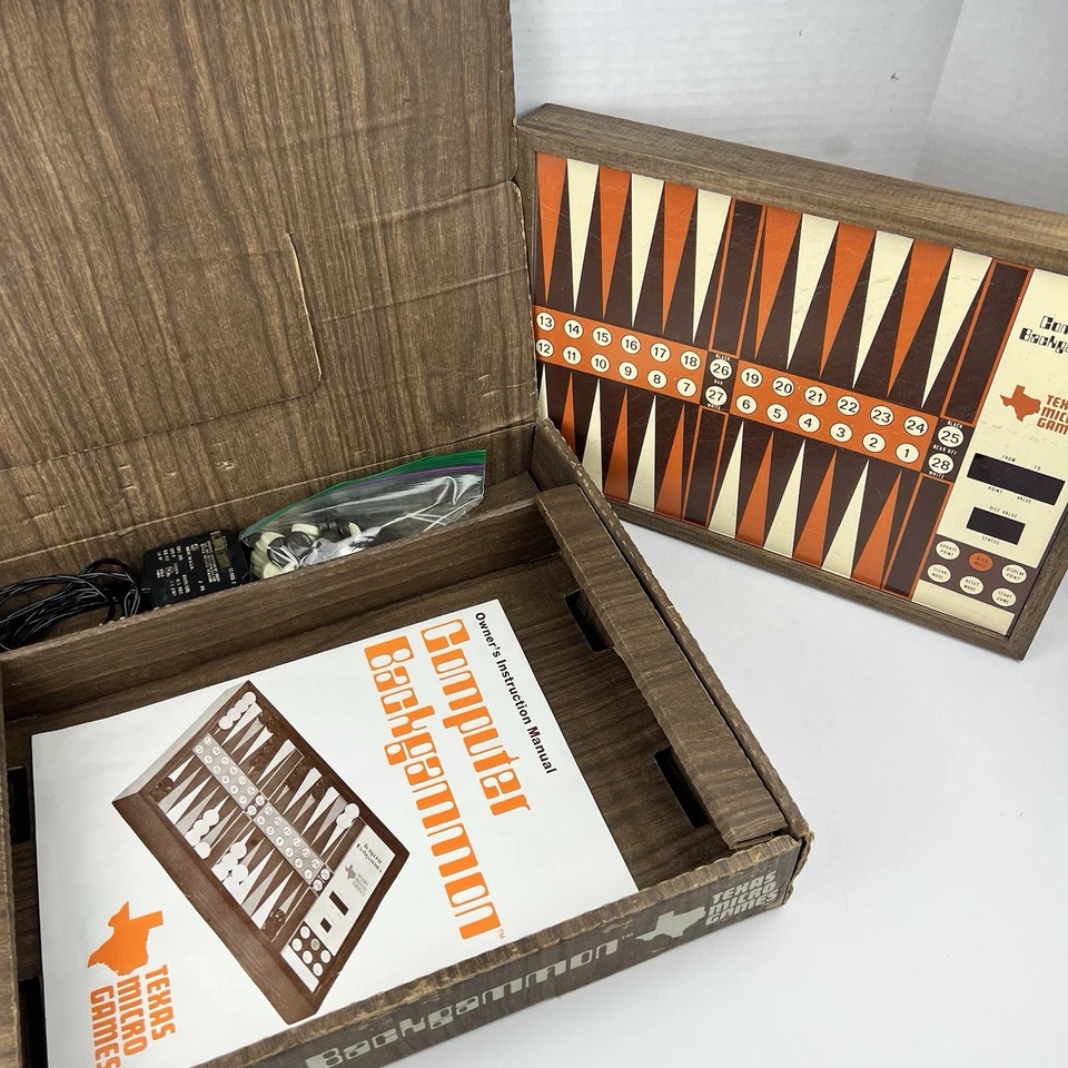 Backgammon de computadora Texas Micro Games 1978 vintage Foto 4 de 4
