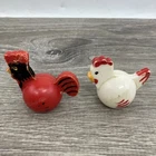 Vintage Fisher Price Little People CHICKEN  Farm Red Rooster and White Hen Set
