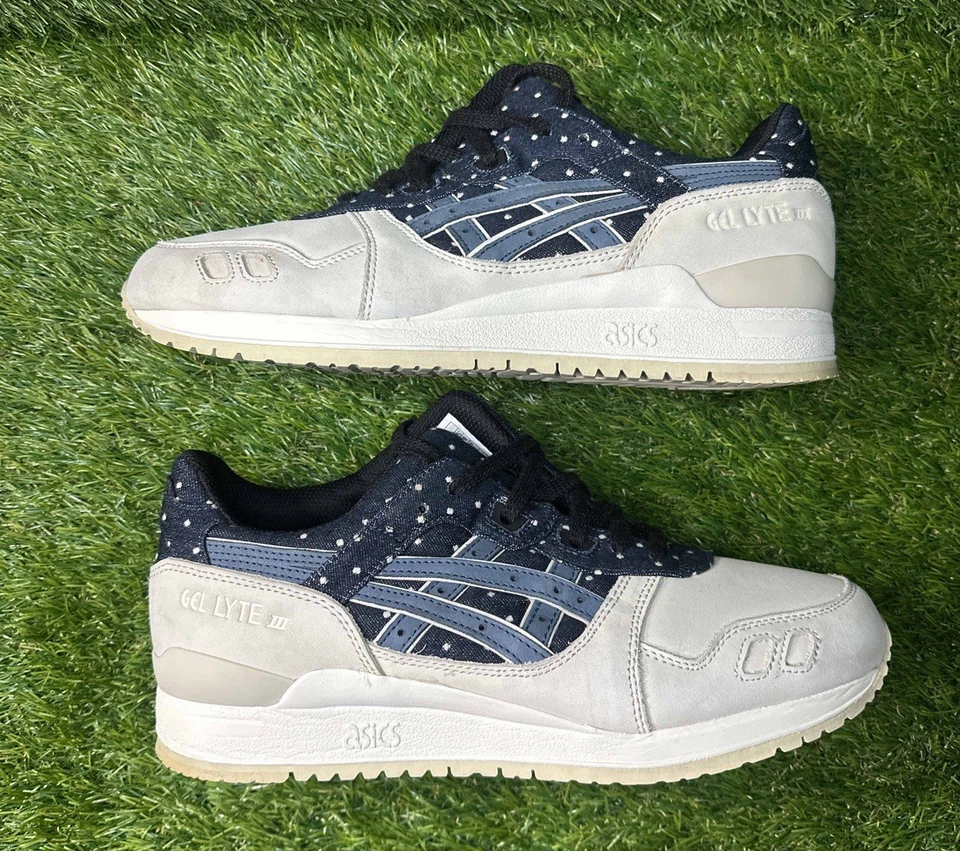 Size 9 - Asics Gel Lyte 3 Japanese Textile Indian Ink - Image 2 of 4