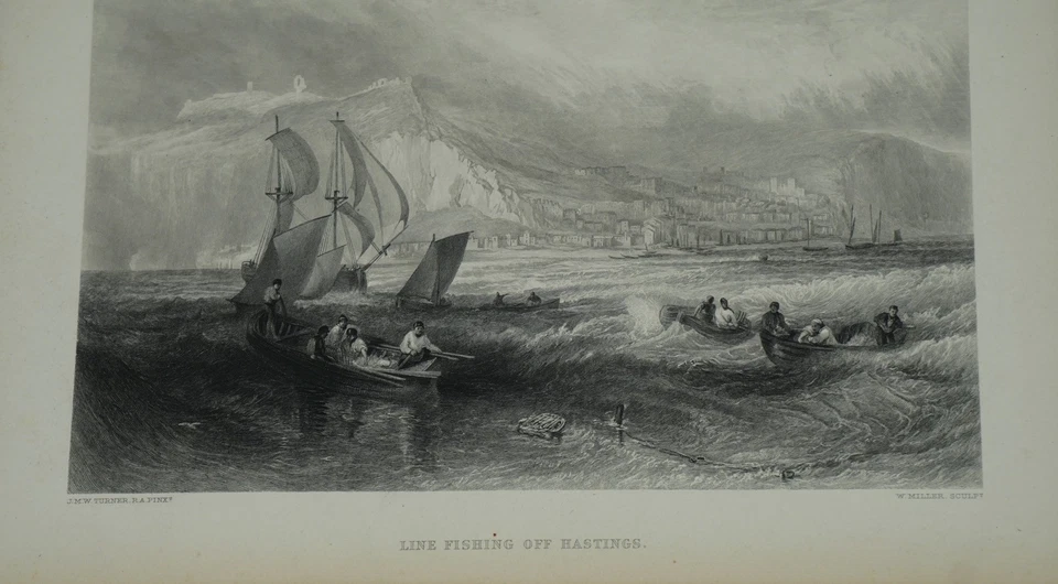 J.M.W. Turner R.A. Pinxit W. Miller LINE FISHING OFF HASTINGS P.Z - Bild 3 von 4
