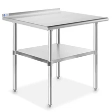 Heavy-duty work table: GRIDMANN's stainless steel table features an 18-gauge #43