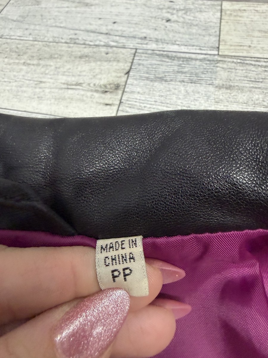 Preston & York Women’s Black Lamb Skin Leather Jacket Size Petite Petite View 6
