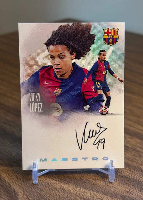 Vicky Lopez 2025-26 Futera Platinum FC Barcelona On Card Auto Maestro 1/1 01/01
