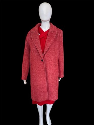 Apt. 9 Knee Length Red Jacket Size Large L 