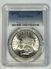 1897-S Morgan Silver Dollar $1 PCGS MS63 ~ Blast White ~ Free US Shipping