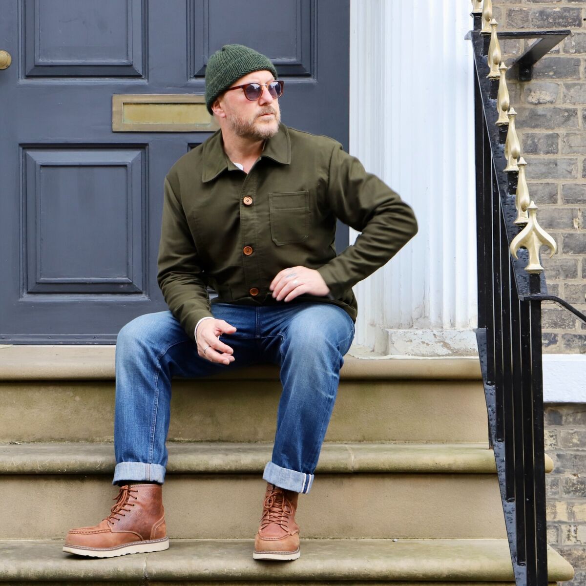 Racing Green French Chore Jacket Moleskin Workwear Made In Racing Green French Chore Jacket Moleskin Workwear Made In