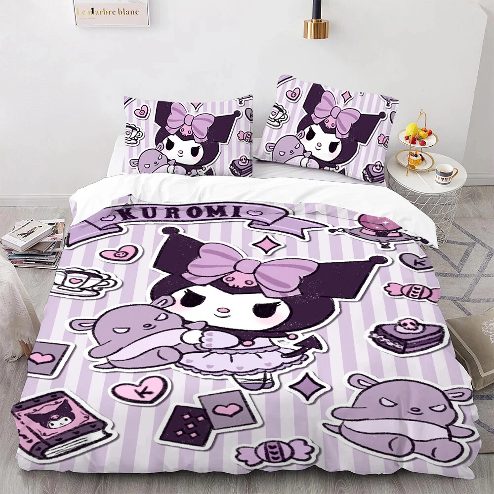 Cartoon Family  Kitty Cat Kuromi Bedding Set