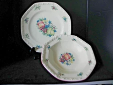 Avon Sweet Country Harvest Dinner Plate and Soup Bowl