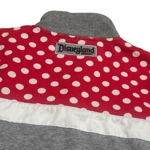 Disney Minnie Mouse Spellout Spirt Polka Dot Quarter Zip Jacket Girl’s Size S - Picture 5 of 9