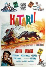 Hatari 1962 John Wayne cult movie poster print Hatari 1962 John Wayne cult movie poster print