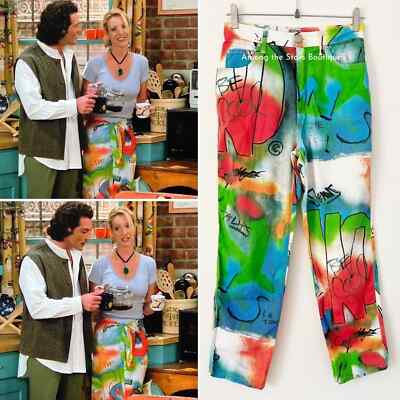 Super Rare Vintage 90s Moschino Graffiti Print Jeans Alt. ASO