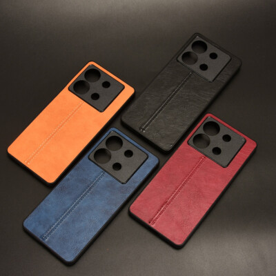 For Infinix Zero 30  5G 6.78'' Suture Soft Edge PU Leather PC Hard Back Case