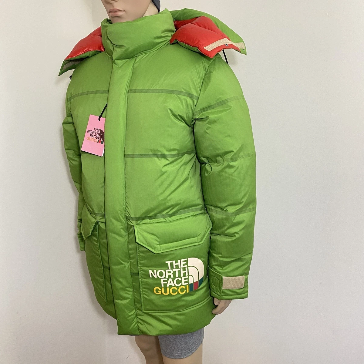 Gucci X The North Face Down Vest in Green