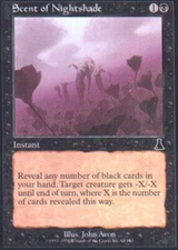 Light Play, English MTG Regular Scent of Nightshade Urza's Destiny Magic the Gat