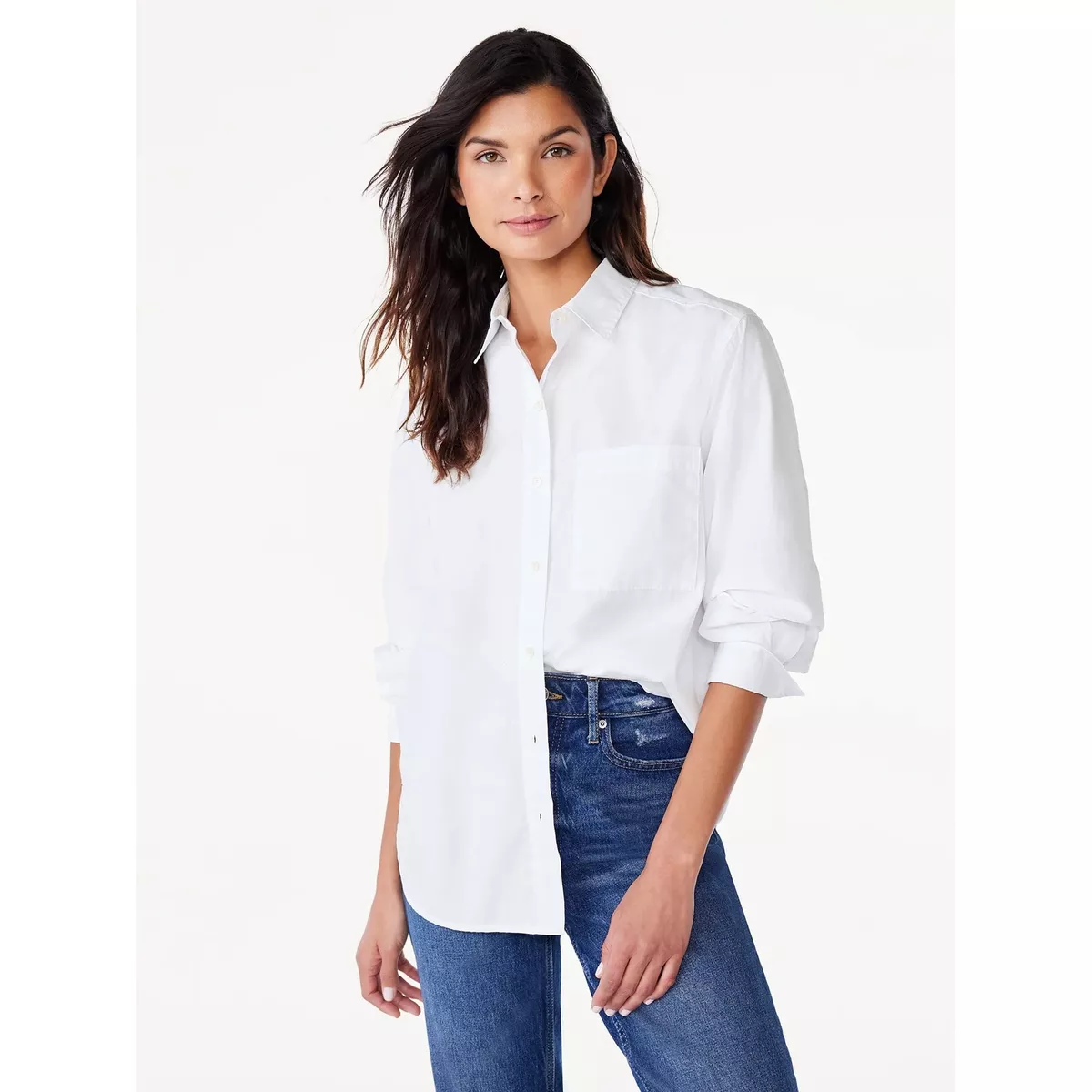 Button down top shirt tunic