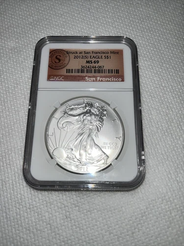 2012 S Silver Eagle Dollar MS69 NGC Certified
