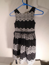 Speechless girls black Beige fit flare dress size 8 Lace
