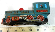 Marx Battery Operated Western Tin Locomotive Toy - For Repair - Japan