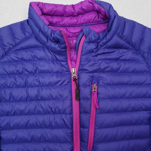 LL Bean Jacket Girls Large Purple Down Puffer Coat 650 Fill Packable Lightweight - Picture 2 of 19