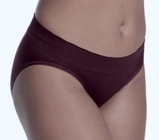 VANITY FAIR No Pinch No Show Seamless Moody Maroon Bikini Panty Womens S 5 M 6