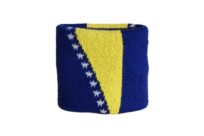 DIGNI Schweißband Fahne Flagge Bosnien-Herzegowina 7x8cm Armband für Sport