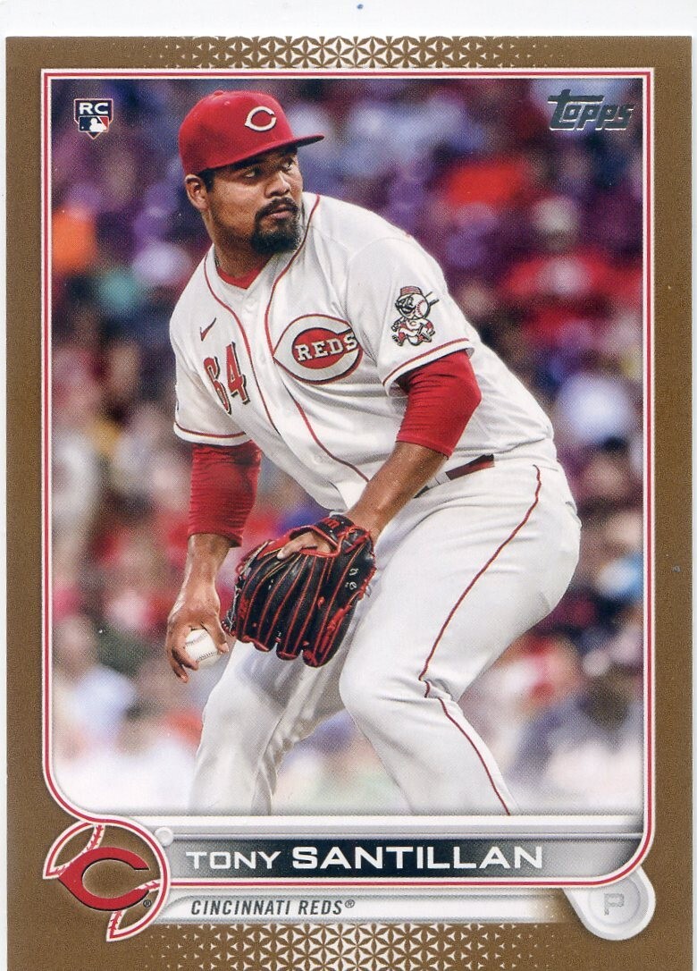 2022 Topps Series 1 TONY SANTILLAN RC ROOKIE #111 GOLD PARALLEL /2022