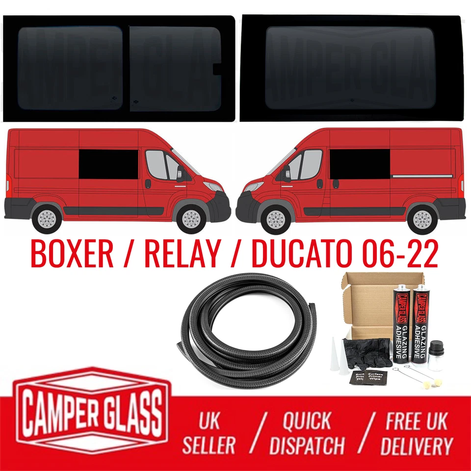 Peugeot Boxer Relay Ducato Driver Opening & Passenger Fixed Window Kit 2006+