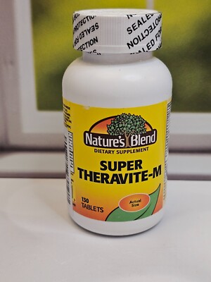 Nature's Blend Super Theravite-M Dietary Supplement 130 Tablets New Sealed 3/26