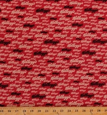 Cotton Kelloggs Breakfast Food Cereal Cotton Fabric Print by the Yard D779.54