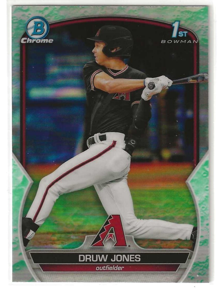 2023 Bowman - Chrome Prospects Druw Jones #BCP-25 Lunar Glow Refractor (RC)